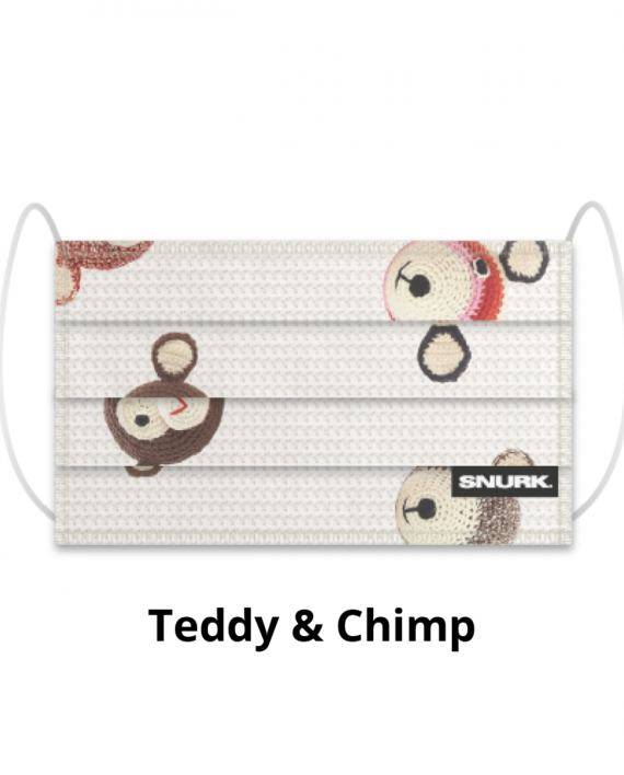 Snurk - Υφασμάτινη Μάσκα Προστασίας Teddy & Chimp